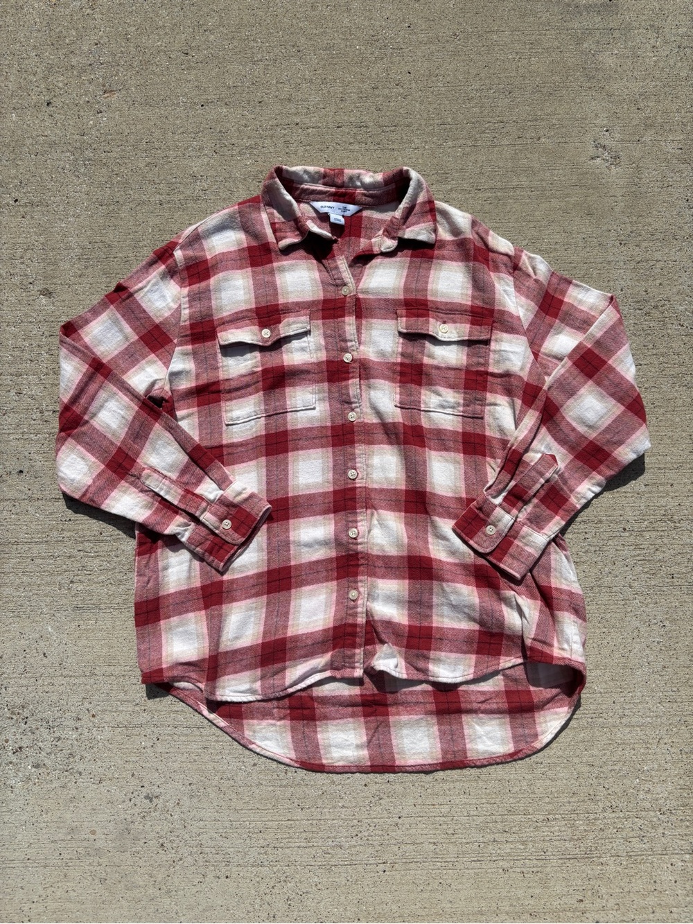 Red and Tan Plaid Flannel - Picture 2 of 8